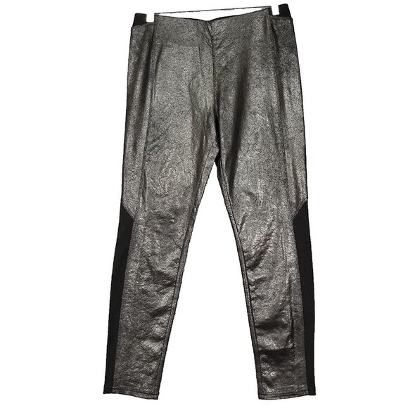 Soft Surroundings Pants Womens‎ Medium Skylar Legging Ankle Black Metallic - Picture 1 of 14